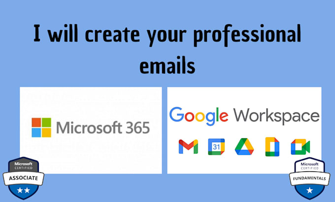 Gig Preview - Create your professional emails in microsoft 365 or google workspace