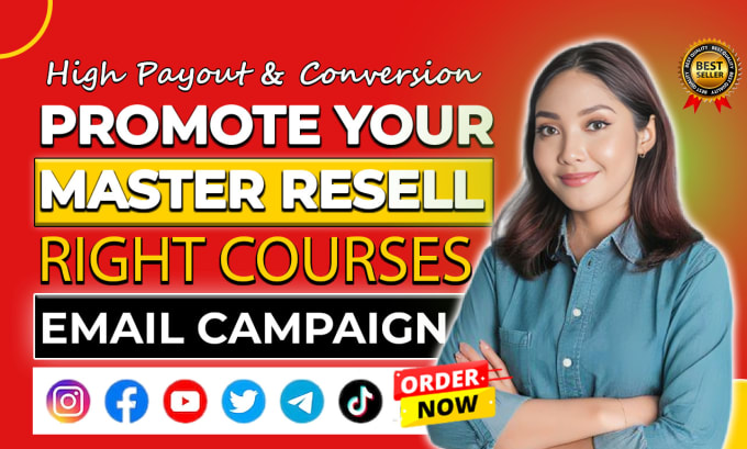 Gig Preview - Promote master resell right courses with email marketing, road map, sales funnel