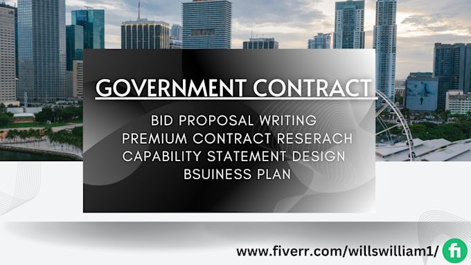 Gig Preview - Win government contract, bid proposal rfp rfq government contract writing