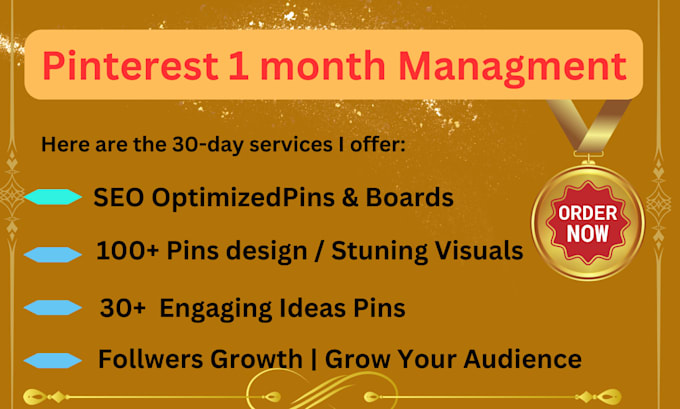 Gig Preview - Manage your pinterest account for 1 month