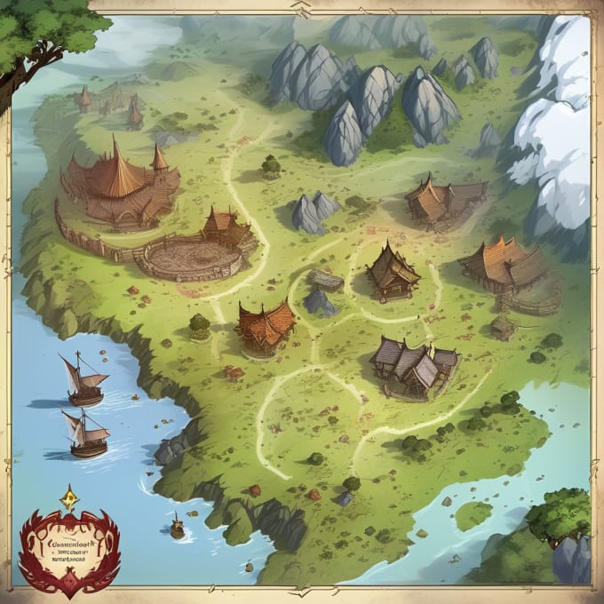 Gig Preview - Create a fantasy map for you