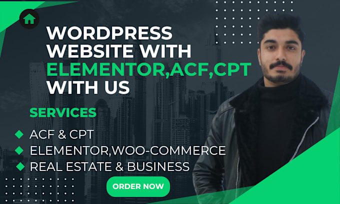 Gig Preview - Create a website using elementor, woo commerce acf and custom post type