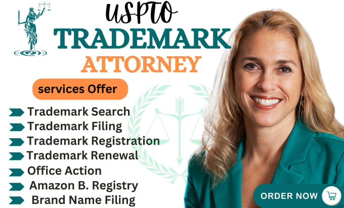 Gig Preview - File register brand name logo as a license attorney in US for amazon registry