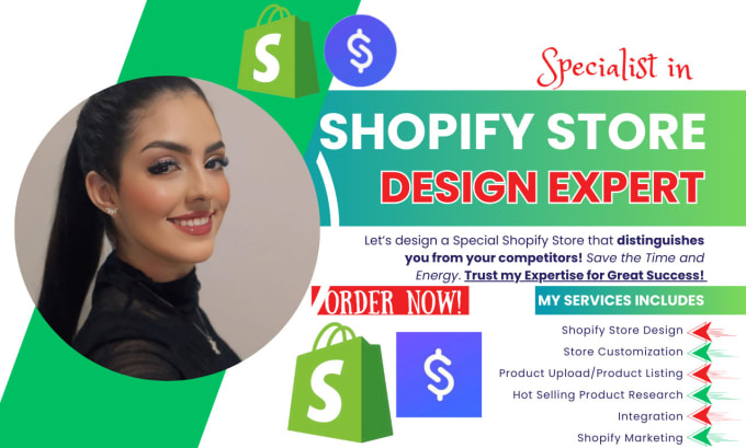 Gig Preview - Redesign shopify dropshipping store, shopify product upload, shopify store audit