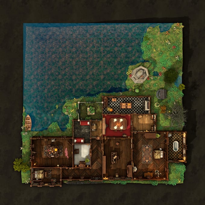 Gig Preview - Create top down style maps for murder mystery games