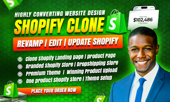 Bestseller - clone shopify store, edit, duplicate, update, revamp, redesign shopify website