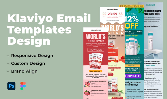 Gig Preview - Design klaviyo email campaigns and flows for you