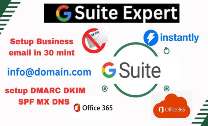 Gig Preview - Setup google workspace g suite business email and fix email deliverability