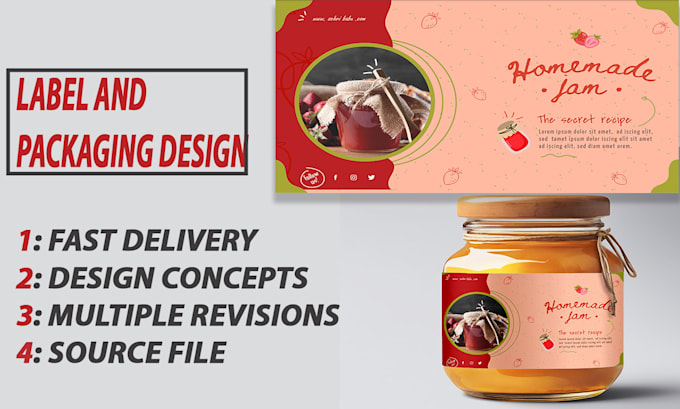 Gig Preview - Do product label and packaging design