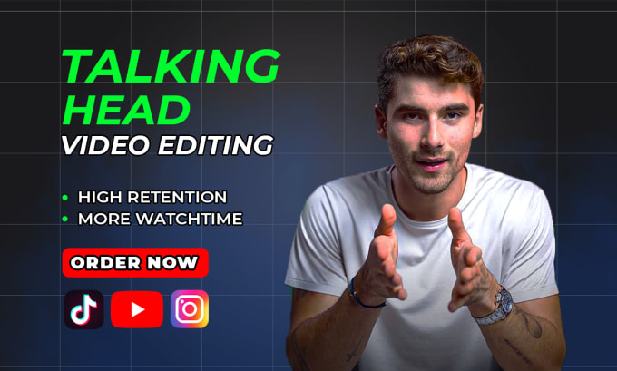 Gig Preview - Do professional talking head video editing for youtube