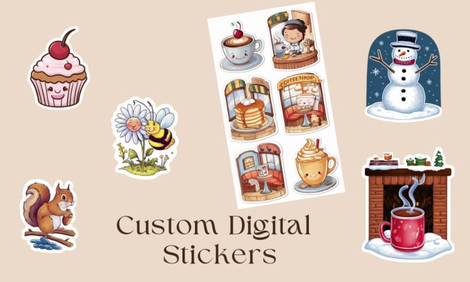 Gig Preview - Design custom  digital  and  printable stickers