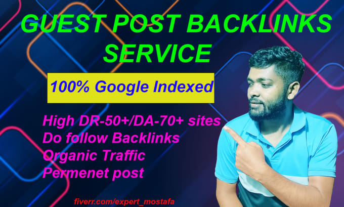 Gig Preview - Do high guest posting service and SEO backlinks