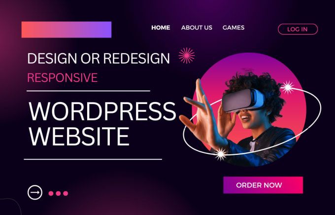 Gig Preview - Design or redesign responsive wordpress website