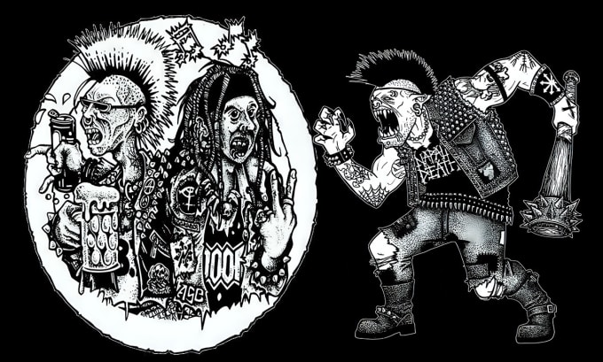 Gig Preview - Draw punk raw style for your poster and merch