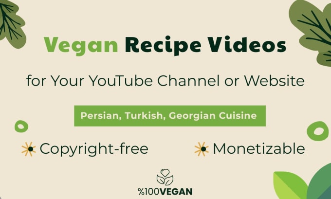 Gig Preview - Provide you 50 unique vegan cooking videos for youtube fast