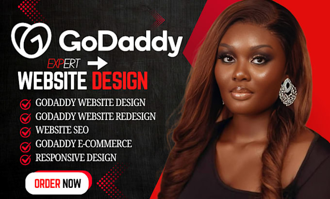 Gig Preview - Godaddy website redesign godaddy website design develop godaddy