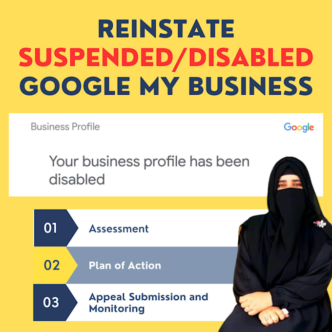 Gig Preview - Reinstate gmb suspended google my business listing