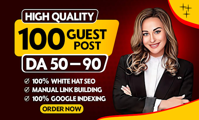 Gig Preview - Write and publish high da guest posts with SEO dofollow high authority backlinks