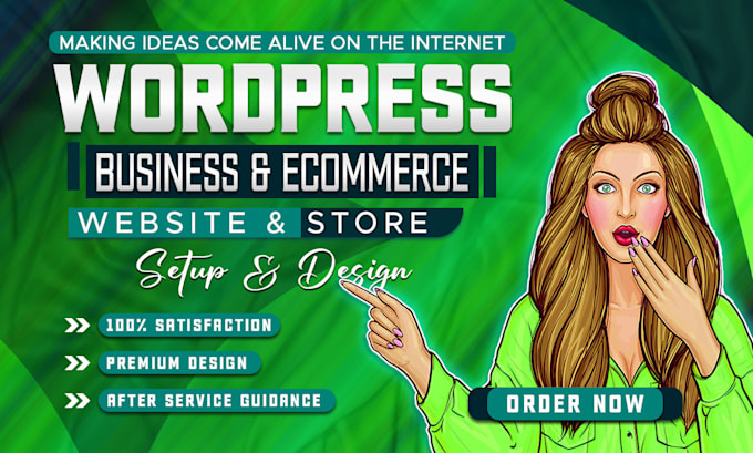 Gig Preview - Create or design wordpress wix business and ecommerce website