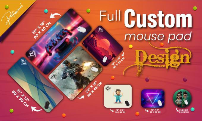 Gig Preview - Create professional, unique custom mouse pad design for your personalize brand