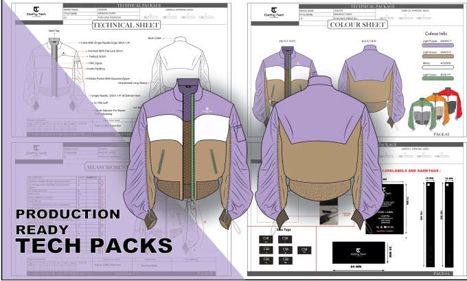 Gig Preview - Create the best fashion clothing tech pack in 3h