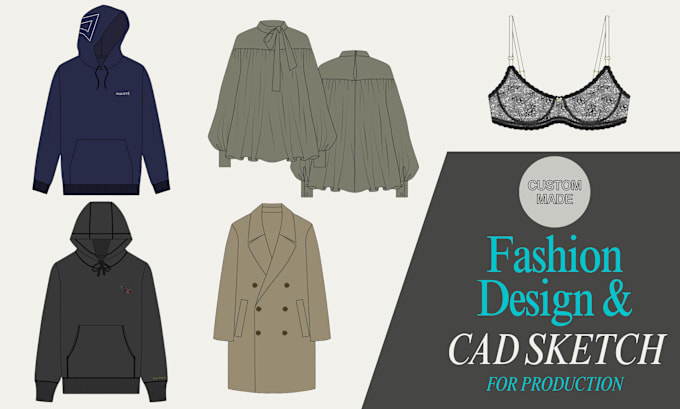 Gig Preview - Design professional cad fashion flat and sketches