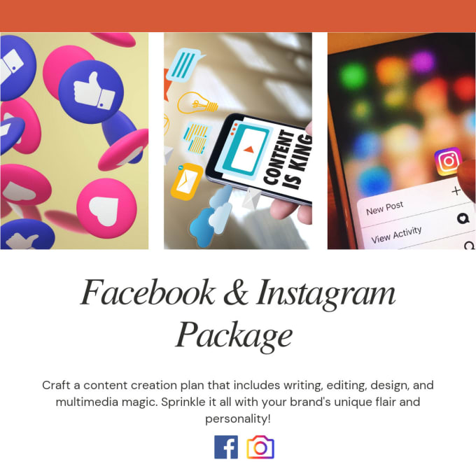 Gig Preview - Create and manage your facebook and instagram  business account