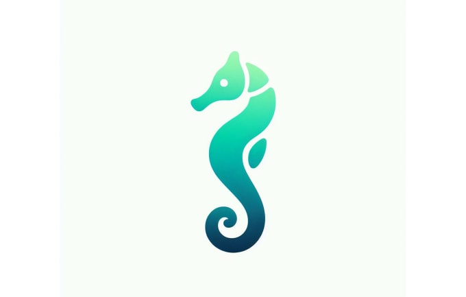 Gig Preview - Create amazing seahorse minimalist logo with new concept