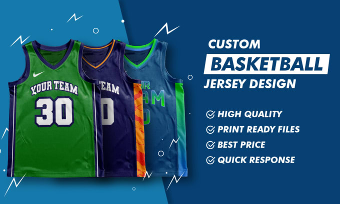 Gig Preview - Design a custom basketball jersey for your team in fast