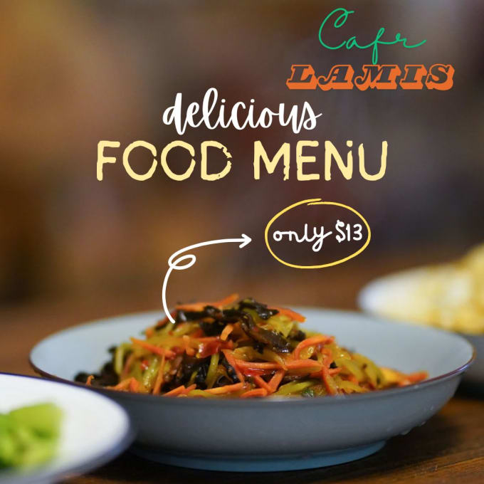 Gig Preview - Design amazing food flyer, food menu, poster  brochure design