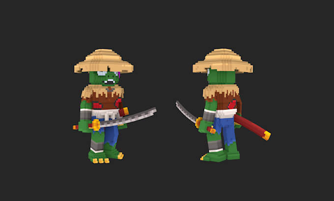 Gig Preview - Create voxel humanoid characters