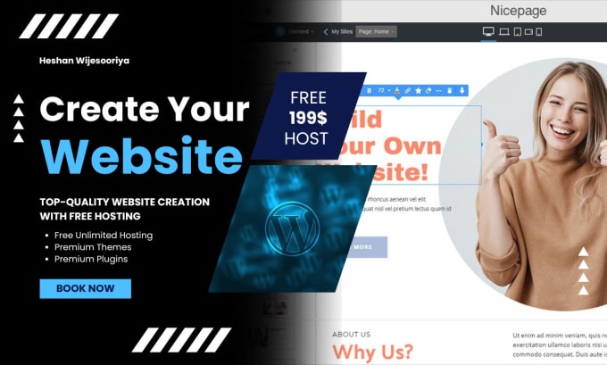 Gig Preview - Craft a stunning website with free hosting