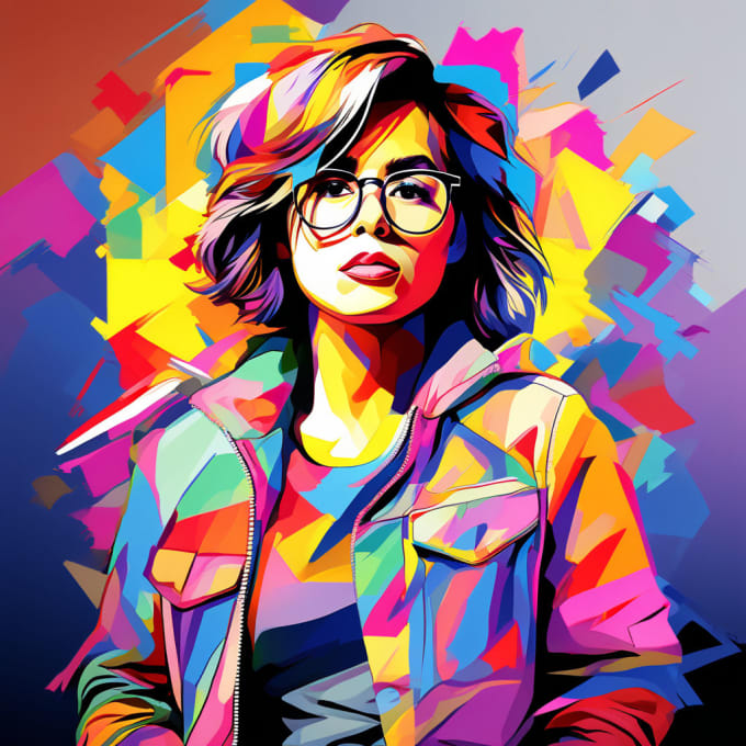 Gig Preview - Make a beautiful wpap pop art portrait