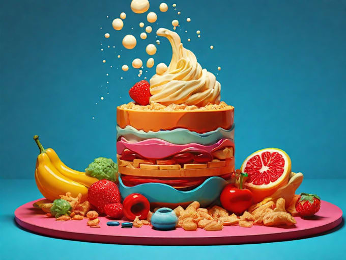 Gig Preview - Design food pop art of your food