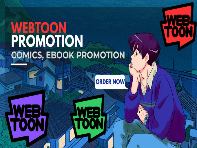 Gig Preview - Do webcomic promotion, webtoon tapas, wattpad, manga, comic promotion