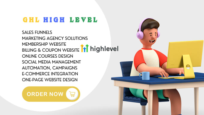 Gig Preview - Design ghl sales funnel, ghl billing coupon automation website design, marketing