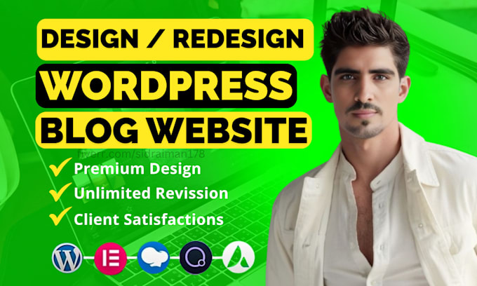 Gig Preview - Design wordpress blog website with SEO optimization