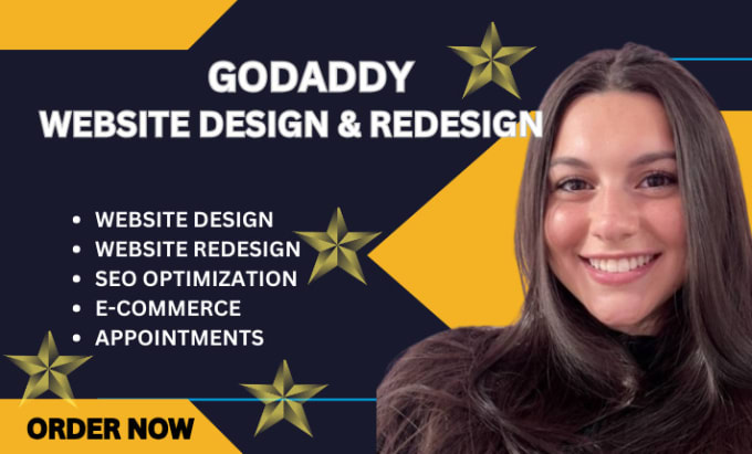 Gig Preview - Do godaddy website design, godaddy website redesign and godaddy ecommerce store