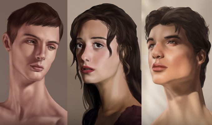 Gig Preview - Draw your amazing digital portrait from your photo