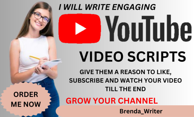 Gig Preview - Write youtube video scripts, professional scriptwriter