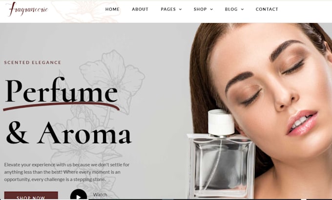 Gig Preview - Design perfume website fragrance store cosmetic store cologne makeup website