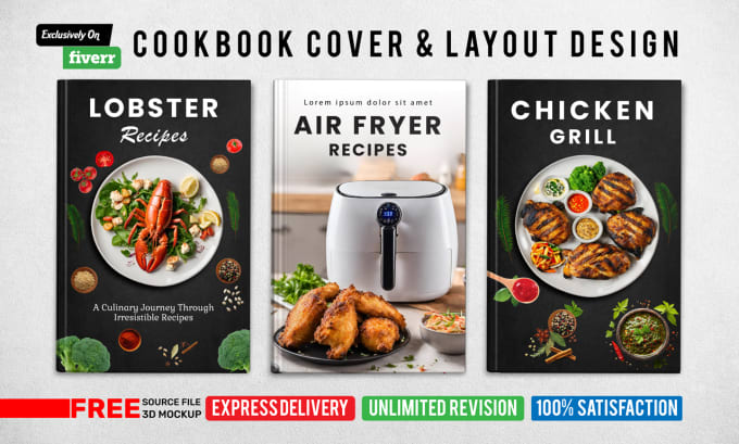 Gig Preview - Do cookbook or recipe book cover and layout design or formatting