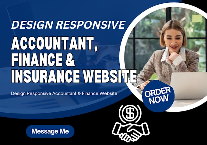 Gig Preview - Build a responsive accountant or finance website insurance website