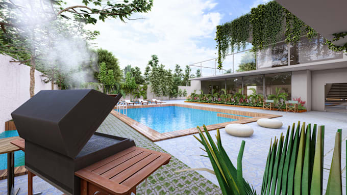 Bestseller - design your landscape, pool ,garden and backyard with 3d renderings