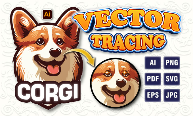 Gig Preview - Do vectorize image, redraw, recreate logo to vector file from adobe illustrator