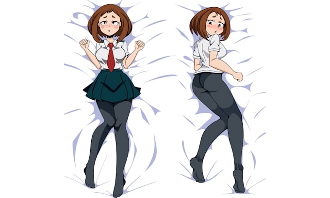 Gig Preview - Draw dakimakura, anime character, waifu, body pillow, ecchi, vtuber, anime girl