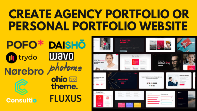 Gig Preview - Design a creative agency portfolio or personal portfolio website