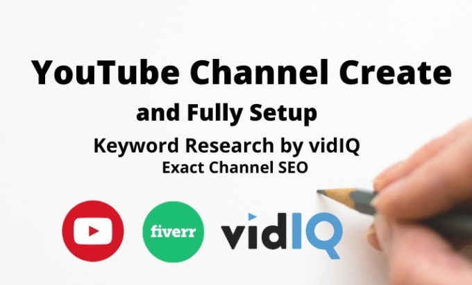 Gig Preview - Create and setup youtube channel with logo, art, perfect SEO and optimize