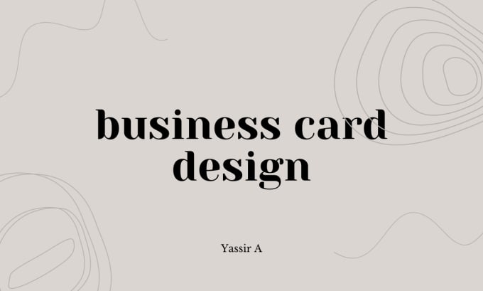 Gig Preview - Make a business card within 24 hours