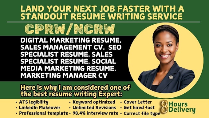 Gig Preview - Write a top notch digital marketing resume sales SEO PPC cmo and specialist cv